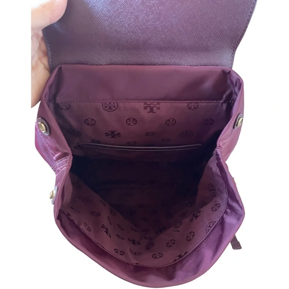 Tory Burch Ella Port Nylon Flap Backpack